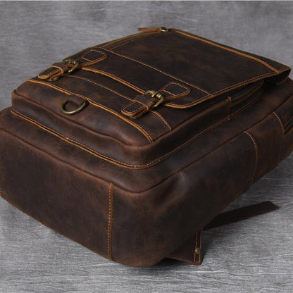 Genuine Leather Backpack – Premium Tan Vintage Rucksack | Jason
