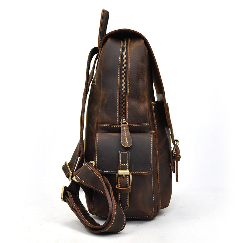 Waterproof Genuine Leather Backpack for Women – Vintage Rucksack | Nathan