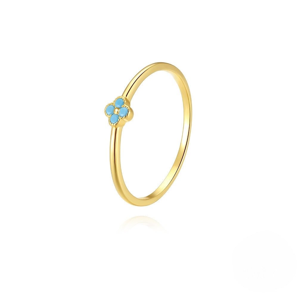 Teya Aqua Ring – 925 Sterling Silver Turquoise Crystal Ring