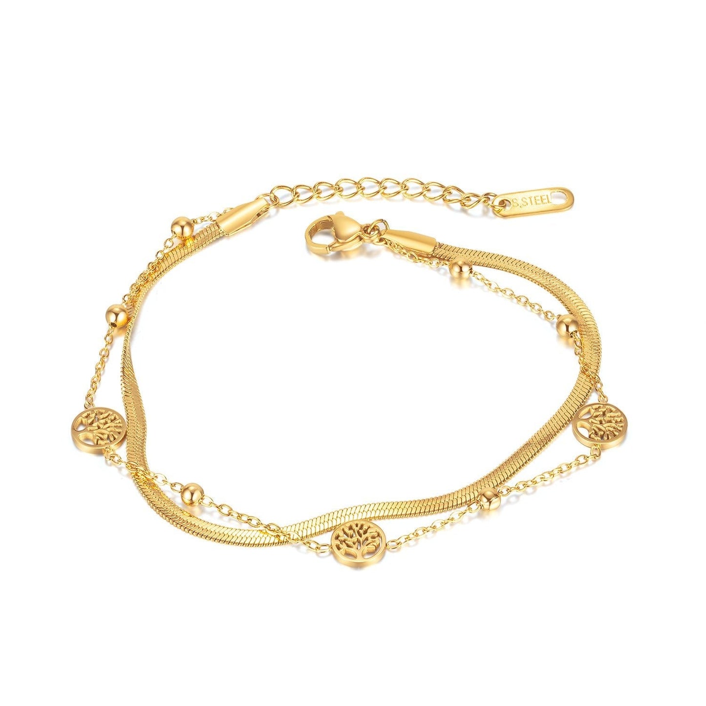 Tree of Life Bracelet – 18K Gold Waterproof Symbolic Charm Bracelet