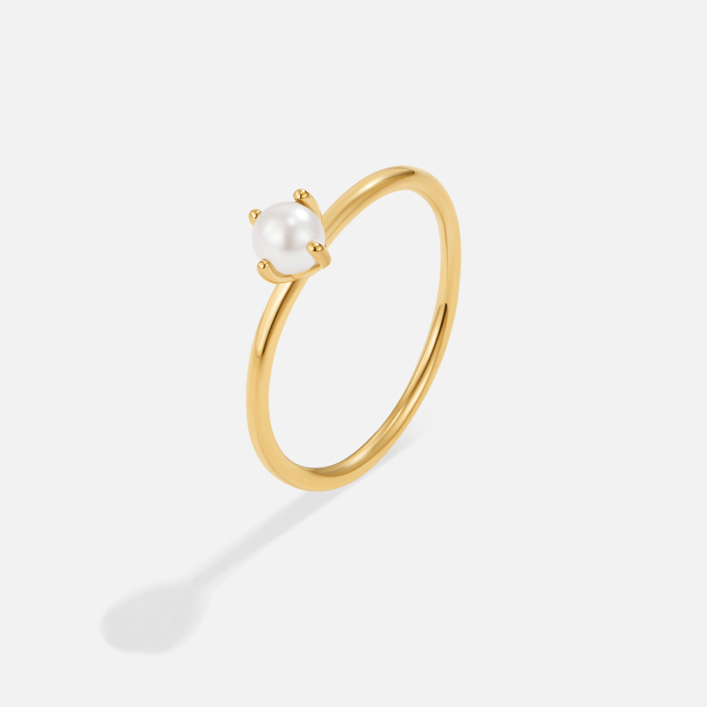 Uma Pearl Ring – 18K Gold Single Freshwater Pearl Ring