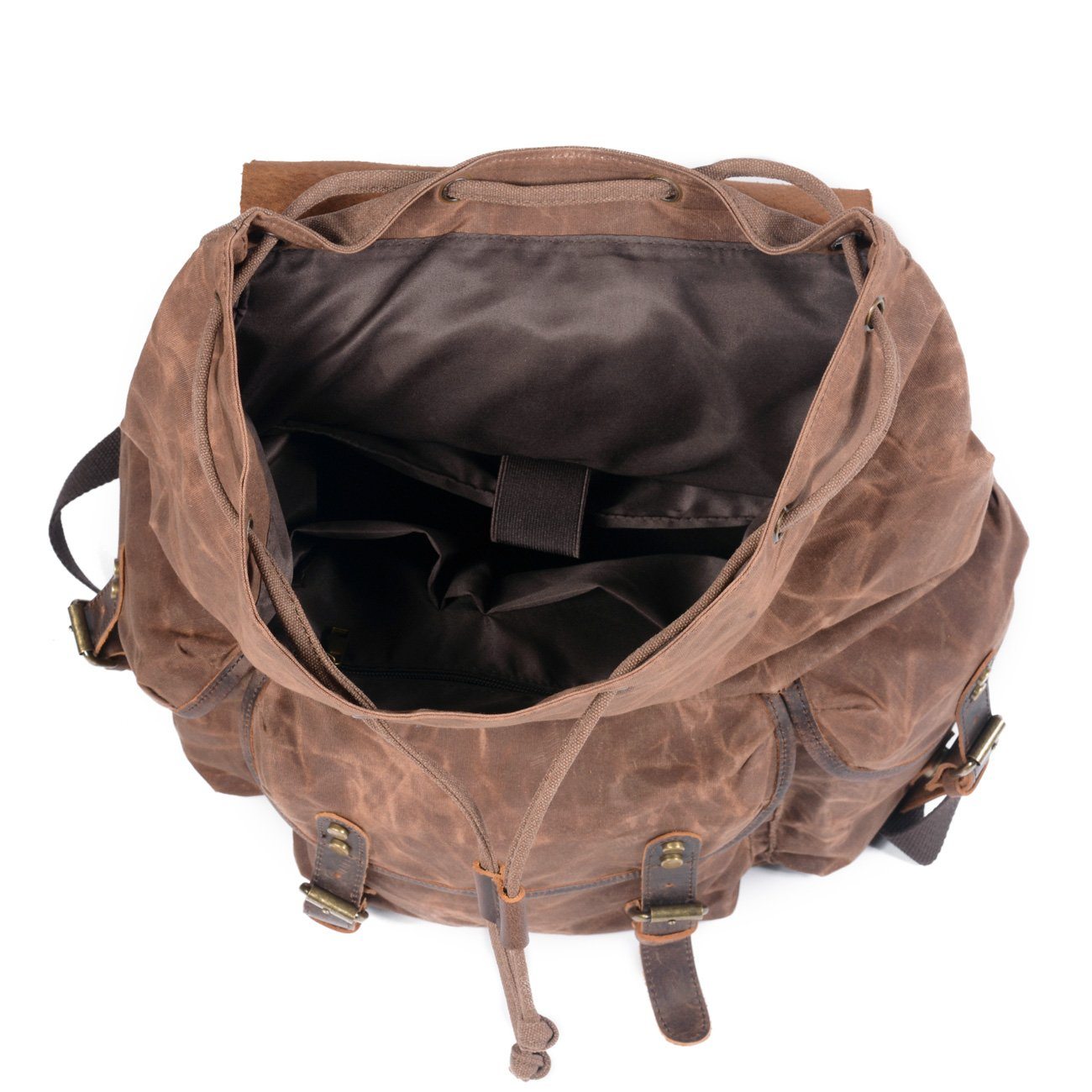 Waxed Canvas & Genuine Leather Backpack – Vintage Everyday Rucksack | James