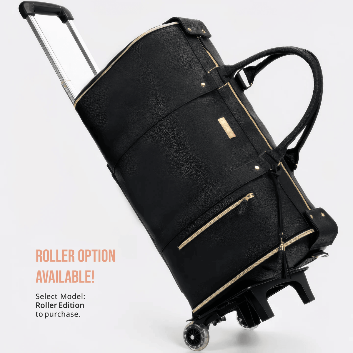 Wheels detached and stored inside the bag