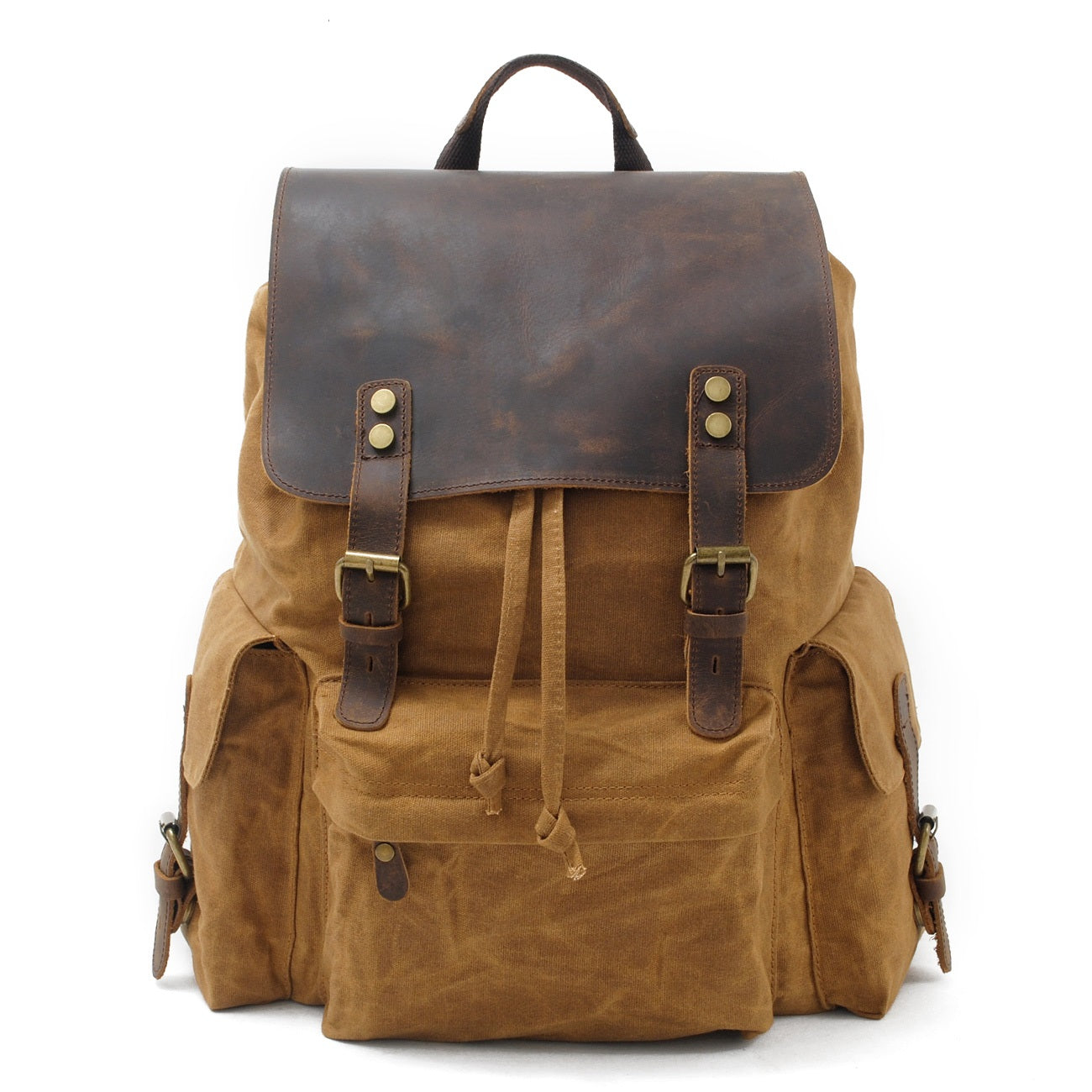 Waxed Canvas & Genuine Leather Backpack – 27L Vintage Rucksack | Jacob