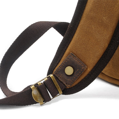 Waxed Canvas & Genuine Leather Backpack – 27L Vintage Rucksack | Jacob