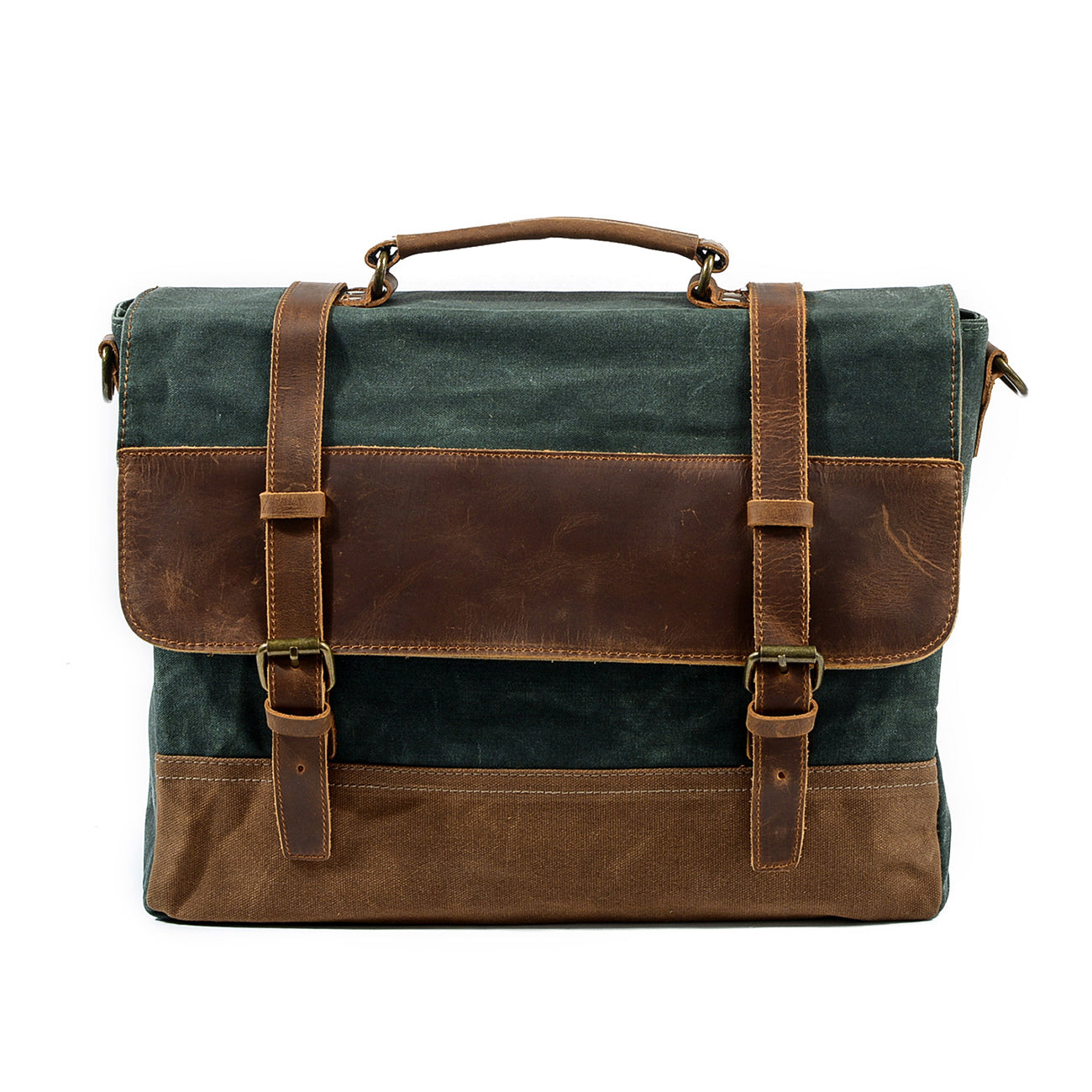 Waterproof Waxed Canvas & Genuine Leather Shoulder Bag – Men's Laptop Messenger Bag | Jack