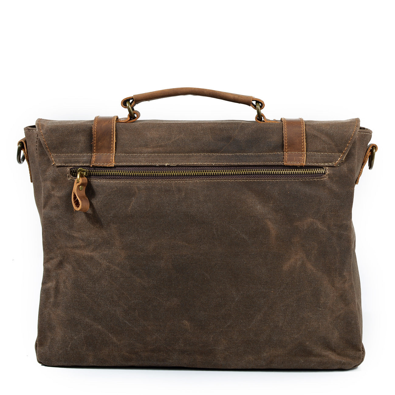 Waterproof Waxed Canvas & Genuine Leather Shoulder Bag – Men's Laptop Messenger Bag | Jack