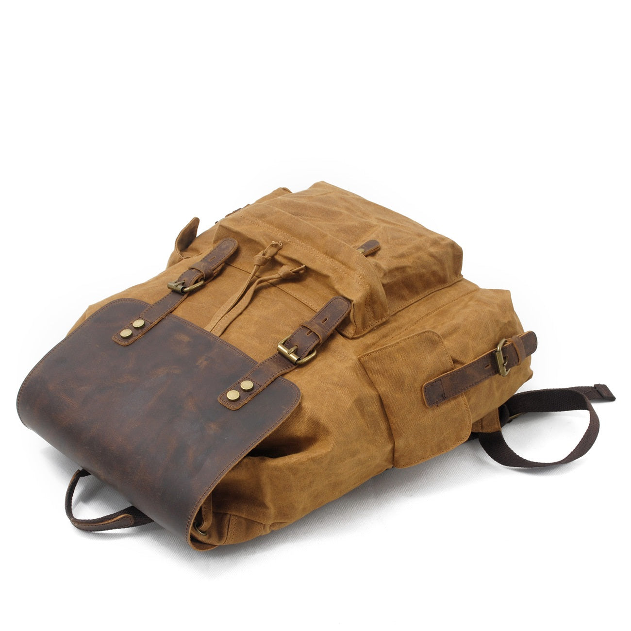 Waxed Canvas & Genuine Leather Backpack – 27L Vintage Rucksack | Jacob