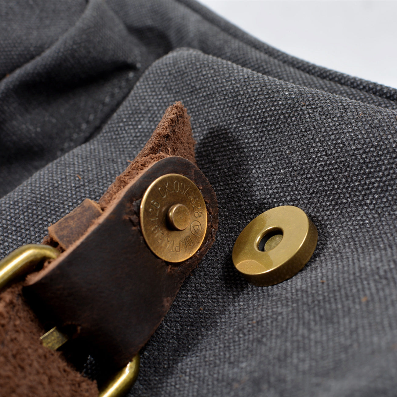 Waxed Canvas & Genuine Leather Duffle Bag – Men's Weekender Travel Bag