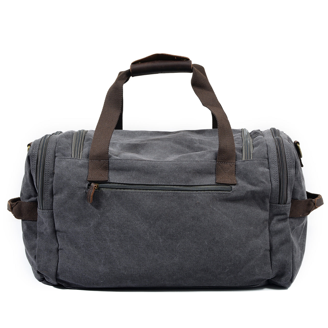 Waxed Canvas & Genuine Leather Duffle Bag – Men's Weekender Travel Bag