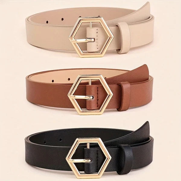 Genuine Leather Belt for Women – Classic Slim Ladies Belt
