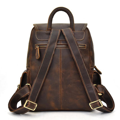 Waterproof Genuine Leather Backpack for Women – Vintage Rucksack | Nathan