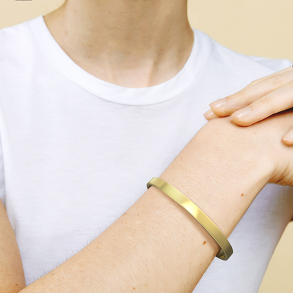 ‘Remember Who You Are’ Personalised Engraved Cuff Bangle
