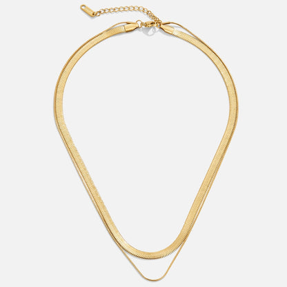 Ysolde Necklace – Sleek 18K Gold Waterproof Layering Necklace