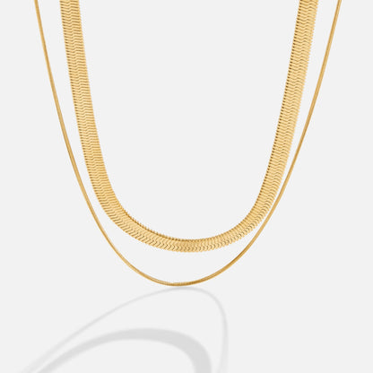 Ysolde Necklace – Sleek 18K Gold Waterproof Layering Necklace