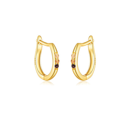 Zara Mini Huggies – 925 Sterling Silver Crystal Huggie Hoop Earrings