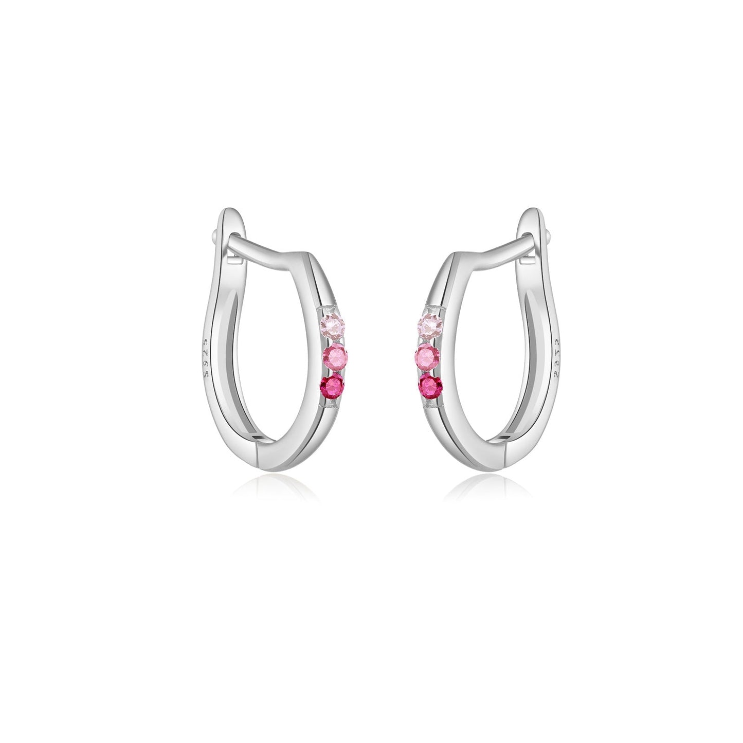 Zara Mini Huggies – 925 Sterling Silver Crystal Huggie Hoop Earrings