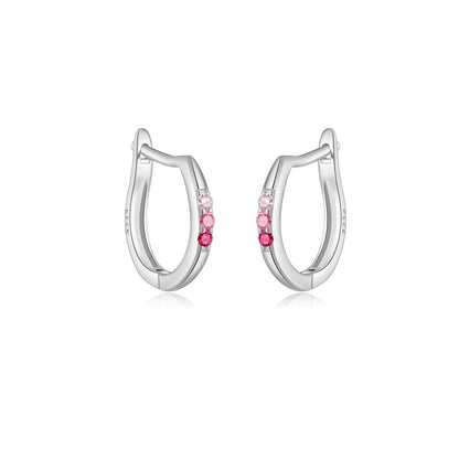 Zara Mini Huggies – 925 Sterling Silver Crystal Huggie Hoop Earrings