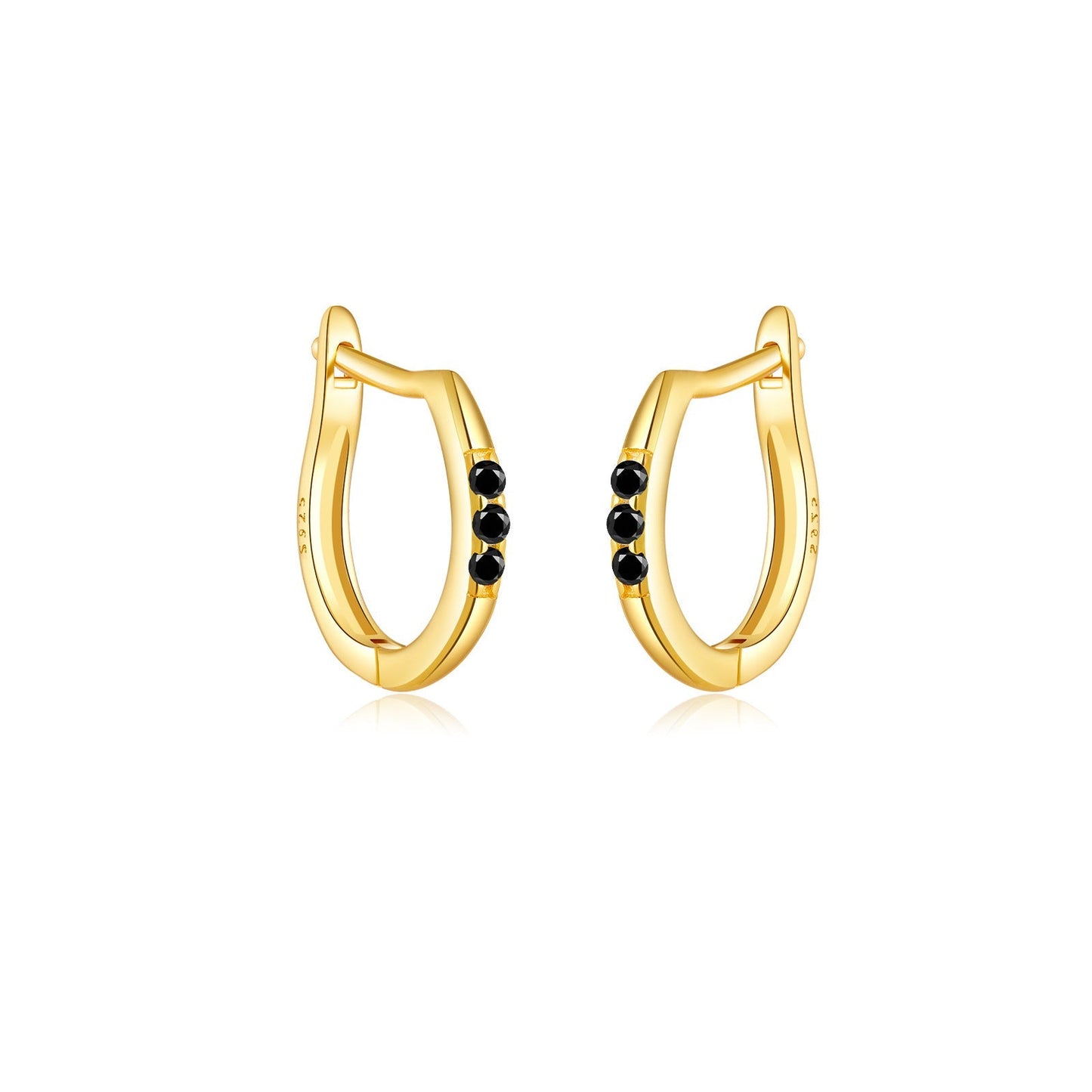 Zara Mini Huggies – 925 Sterling Silver Crystal Huggie Hoop Earrings