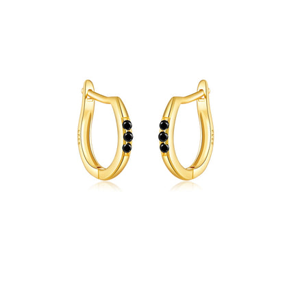 Zara Mini Huggies – 925 Sterling Silver Crystal Huggie Hoop Earrings