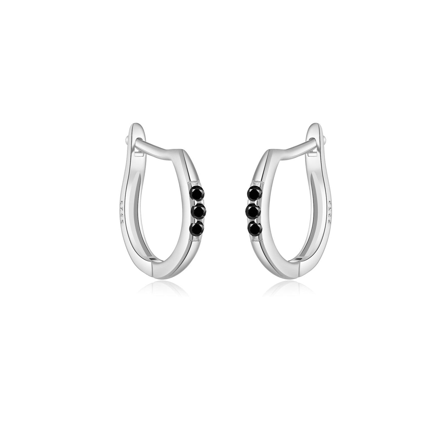 Zara Mini Huggies – 925 Sterling Silver Crystal Huggie Hoop Earrings