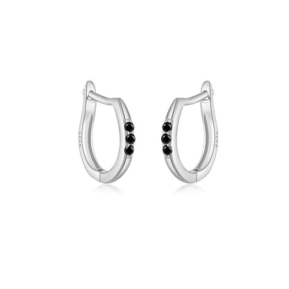 Zara Mini Huggies – 925 Sterling Silver Crystal Huggie Hoop Earrings