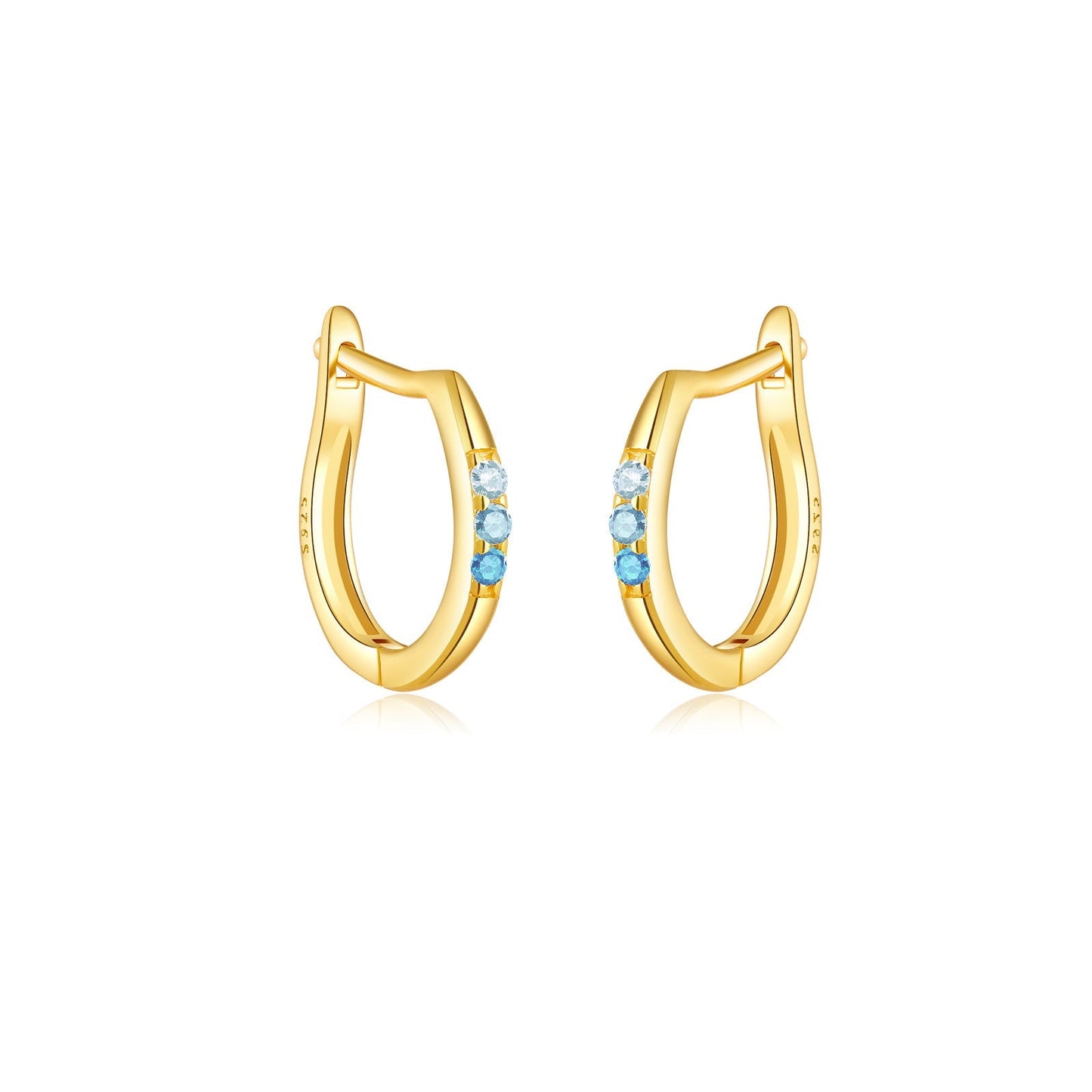 Zara Mini Huggies – 925 Sterling Silver Crystal Huggie Hoop Earrings