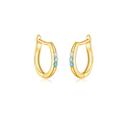 Zara Mini Huggies – 925 Sterling Silver Crystal Huggie Hoop Earrings