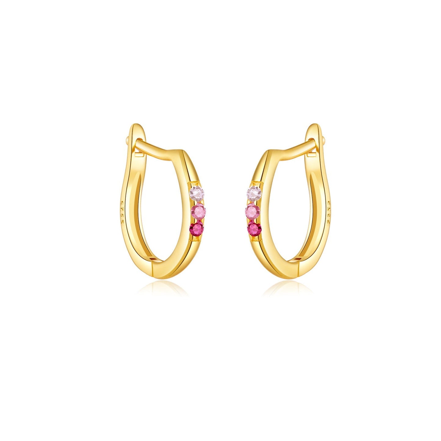 Zara Mini Huggies – 925 Sterling Silver Crystal Huggie Hoop Earrings