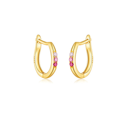 Zara Mini Huggies – 925 Sterling Silver Crystal Huggie Hoop Earrings