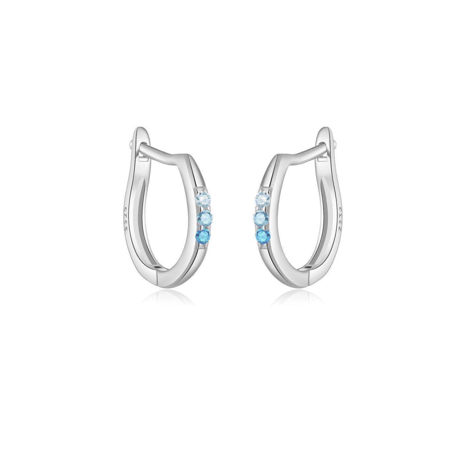 Zara Mini Huggies – 925 Sterling Silver Crystal Huggie Hoop Earrings