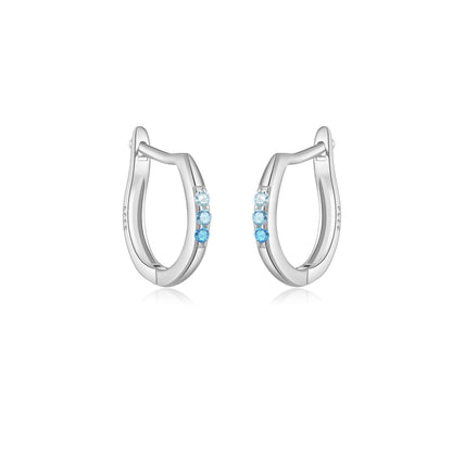 Zara Mini Huggies – 925 Sterling Silver Crystal Huggie Hoop Earrings