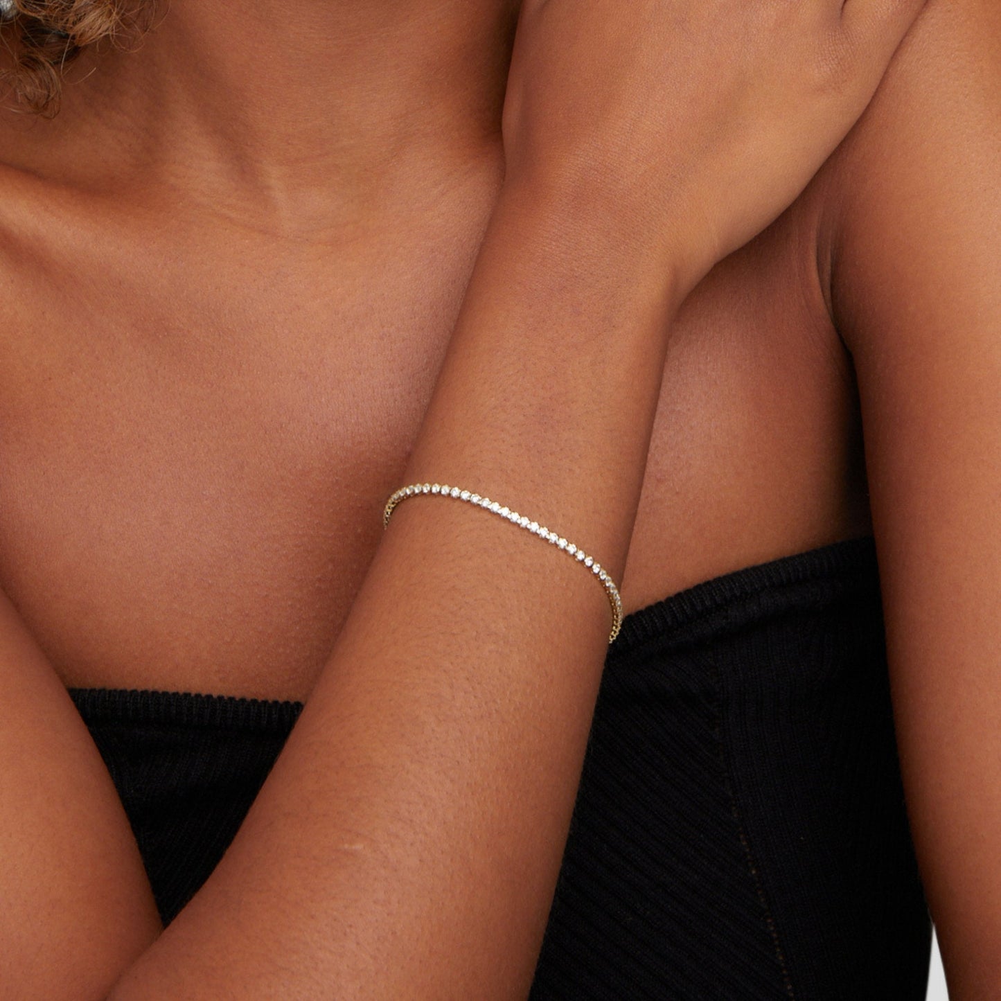Zaria Tennis Bracelet – 18K Gold Waterproof Everyday Bracelet