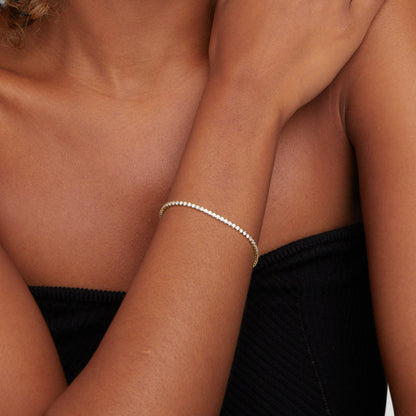 Zaria Tennis Bracelet – 18K Gold Waterproof Everyday Bracelet