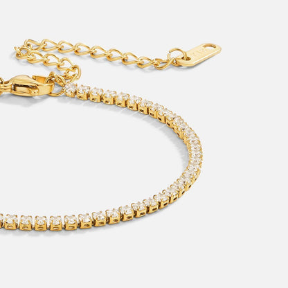 Zaria Tennis Bracelet – 18K Gold Waterproof Everyday Bracelet